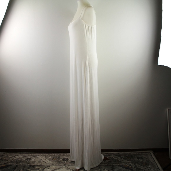 SKIMS Marble Ribbed Sleeveless Slipdress White Soft Lounge Maxi Dress 4X NWT - Picture 3 of 6